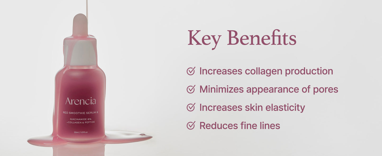 ARENCIA - Fresh Red Smoothie Serum 8 - 30ml & Red Smoothie Serum 30 - 50g Set