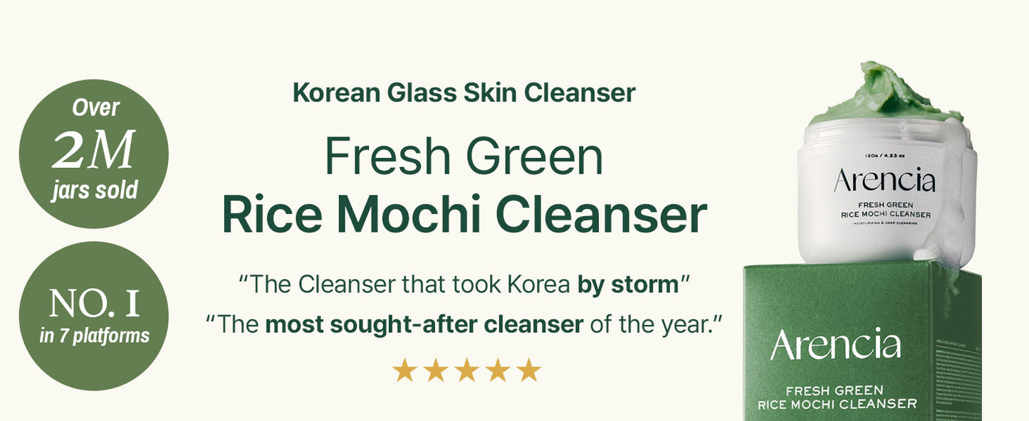 ARENCIA - Fresh Green Rice & Royal Blue Rice Mochi Cleanser - 120g Set