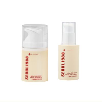 KSECRET - SEOUL 1988 Serum : Retinal Liposome 2% + Black Ginseng - 30ml  + Cream : Retinal Liposome 1% + Fermented Rice - 50ml - Set