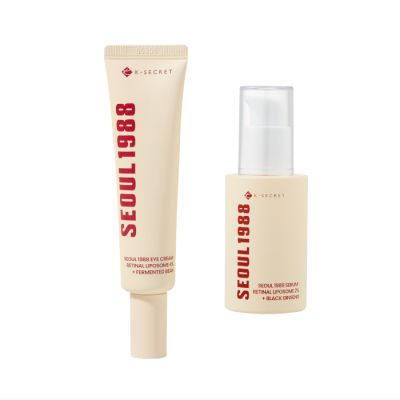 KSECRET - SEOUL 1988 Serum : Retinal Liposome 2% + Black Ginseng - 30ml  + Eye Cream : Retinal Liposome 4% + Fermented Bean - 30ml - Set
